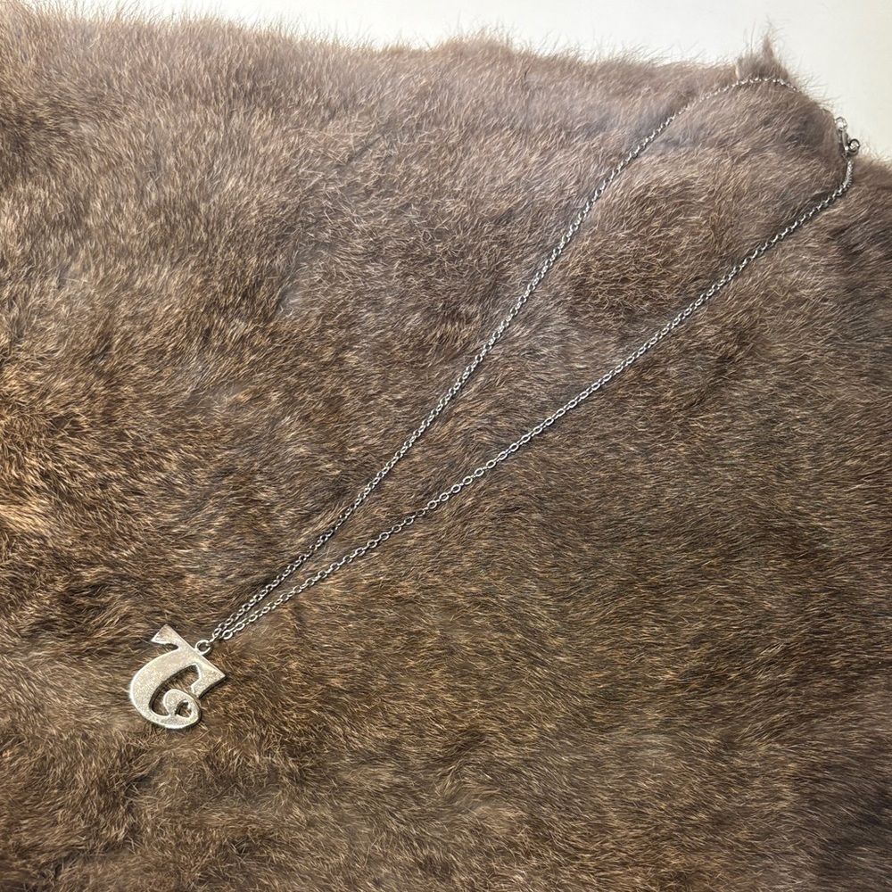 Silver Initial Pendant Necklace